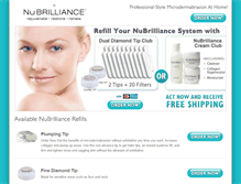 Tablet Screenshot of nubrilliancerefills.com